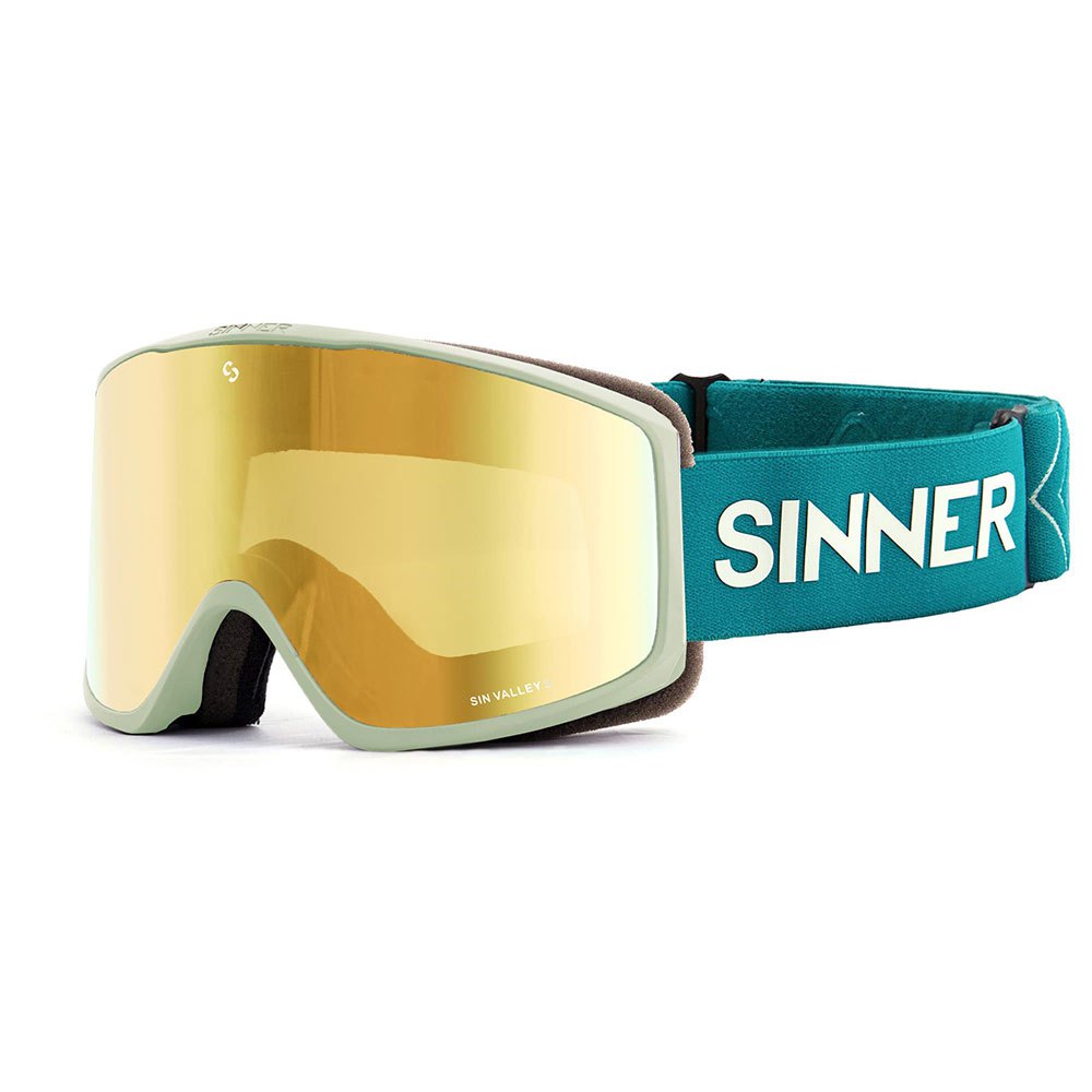 sinner sin valley s ski goggles vert double gold oil+double pink/cat1-3