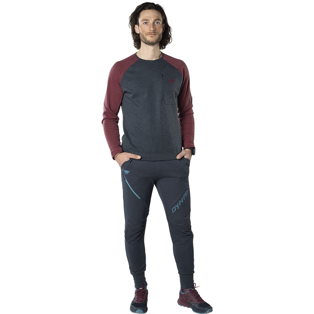 dynafit 24/7 polartec® sweater rouge,gris s homme