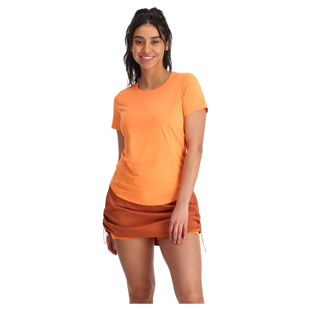 spyder arc crew short sleeve t-shirt orange xs femme