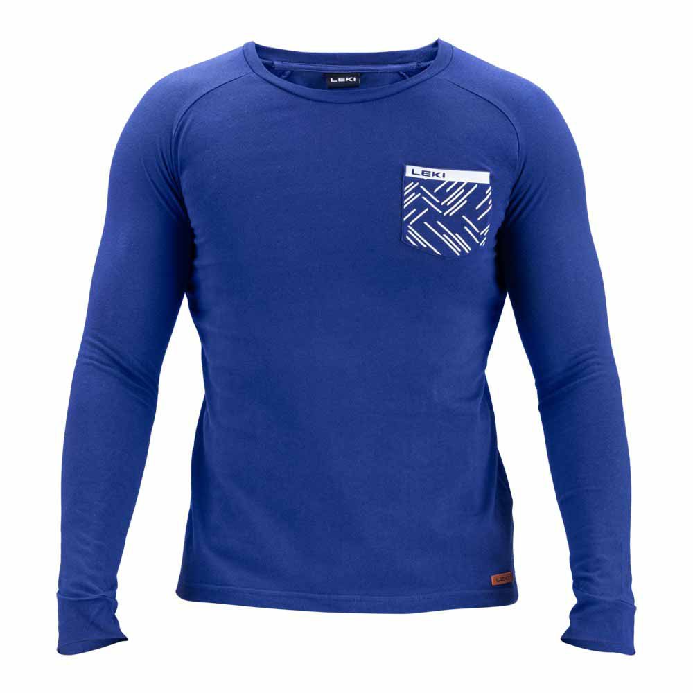 leki alpino 34312311 long sleeve t-shirt bleu l homme