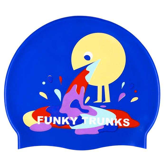 funky trunks hurley silicone swimming cap bleu