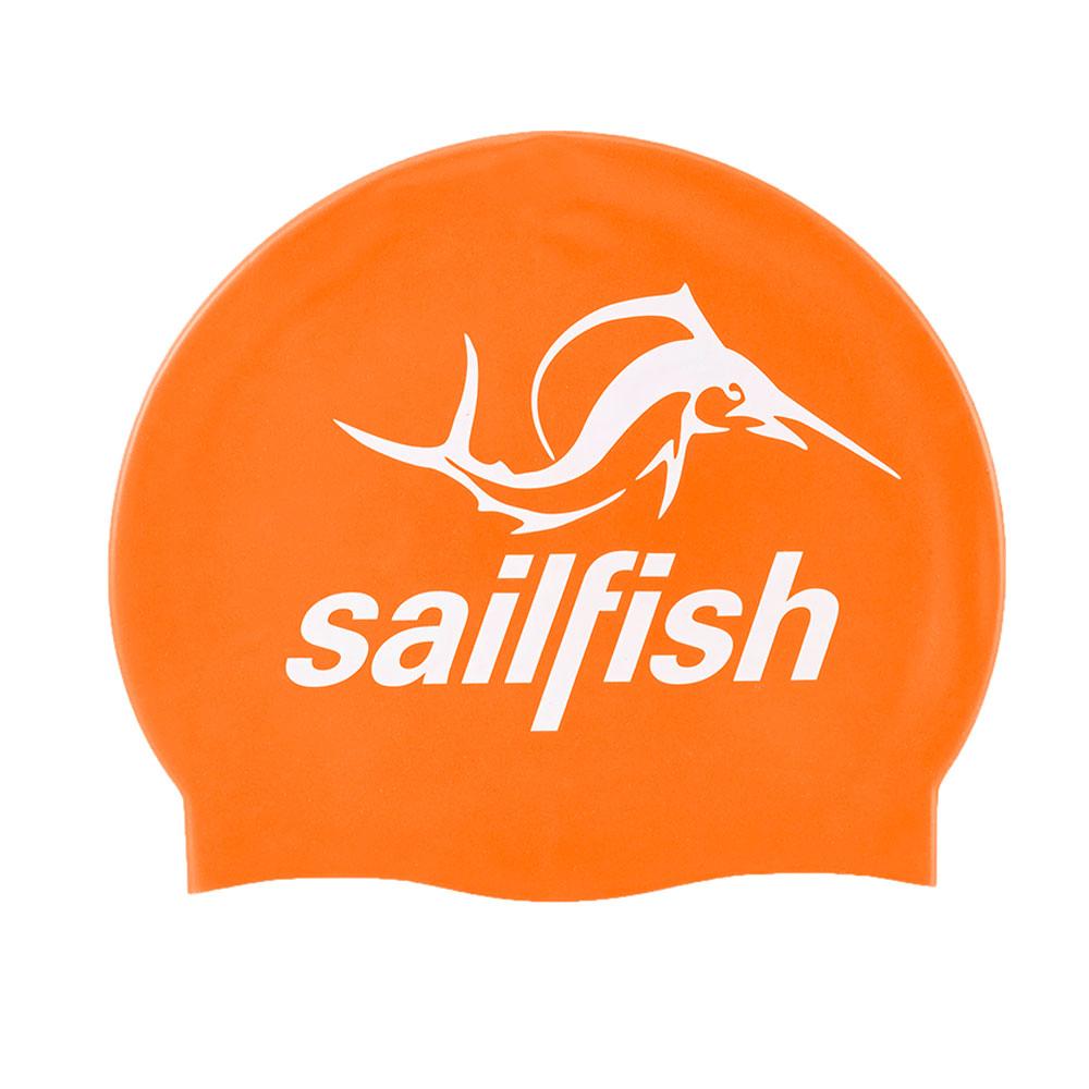 sailfish silicone swimming cap orange
