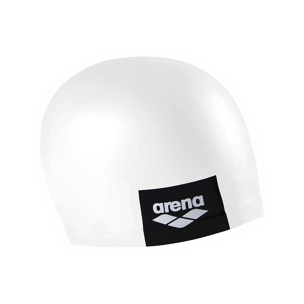arena logo moulded swimming cap blanc