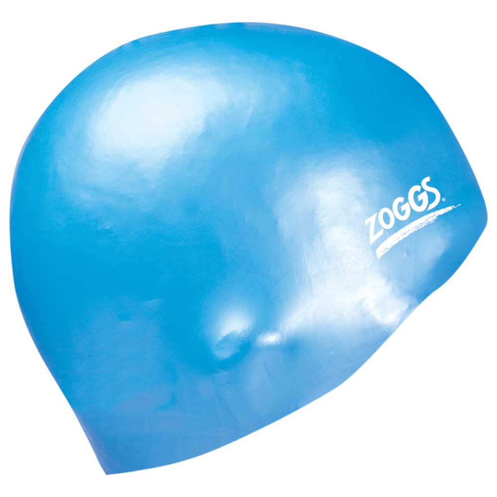 zoggs easy fit silicone swimming cap bleu