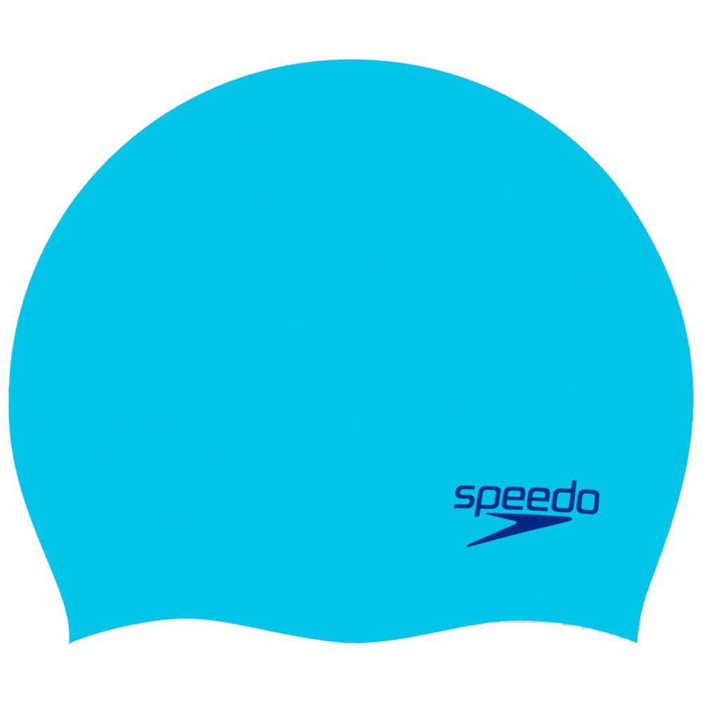 speedo plain moulded swimming cap bleu