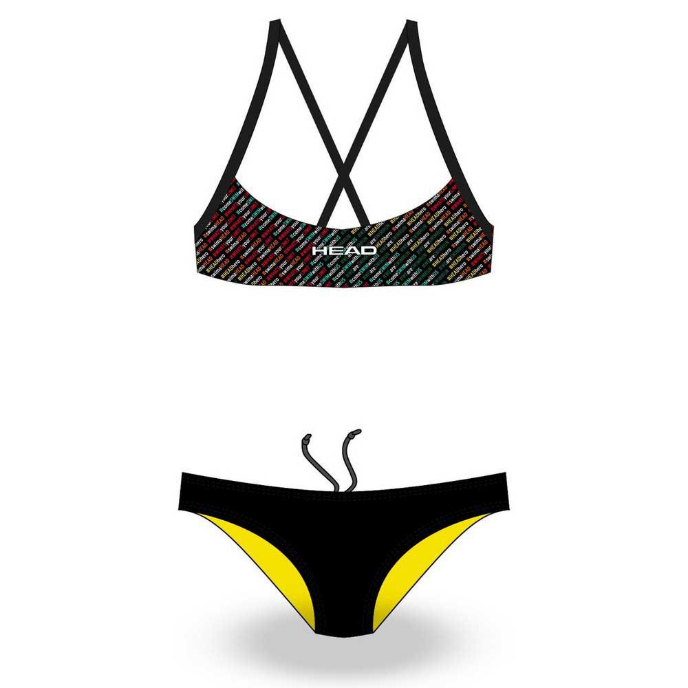 head swimming team printed low bikini noir xs femme