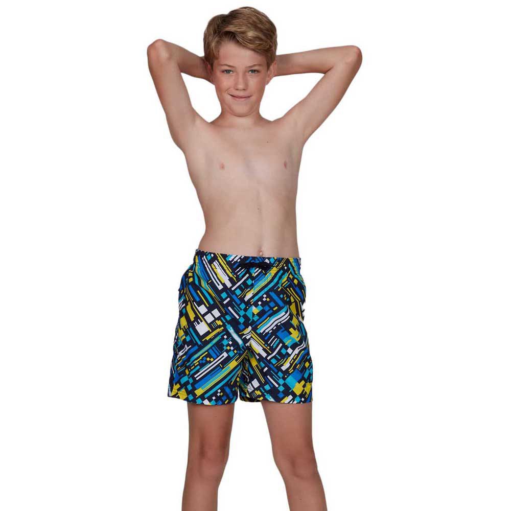 speedo glitchwarp allover 15´´ swimming shorts bleu 12-13 years garçon