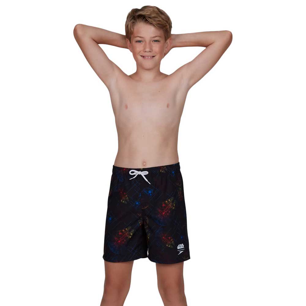 speedo star wars allover 15´´ swimming shorts noir 10-11 years garçon