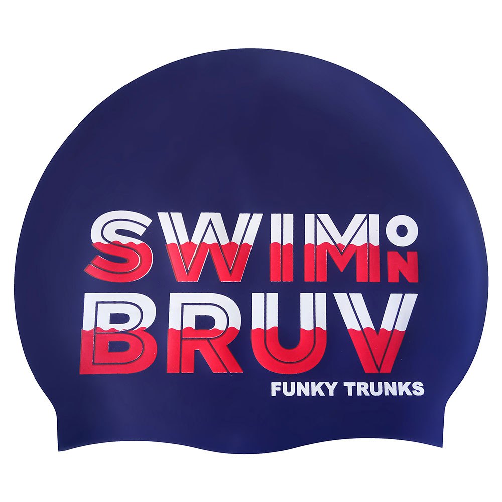 funky trunks silicone swimming cap bleu