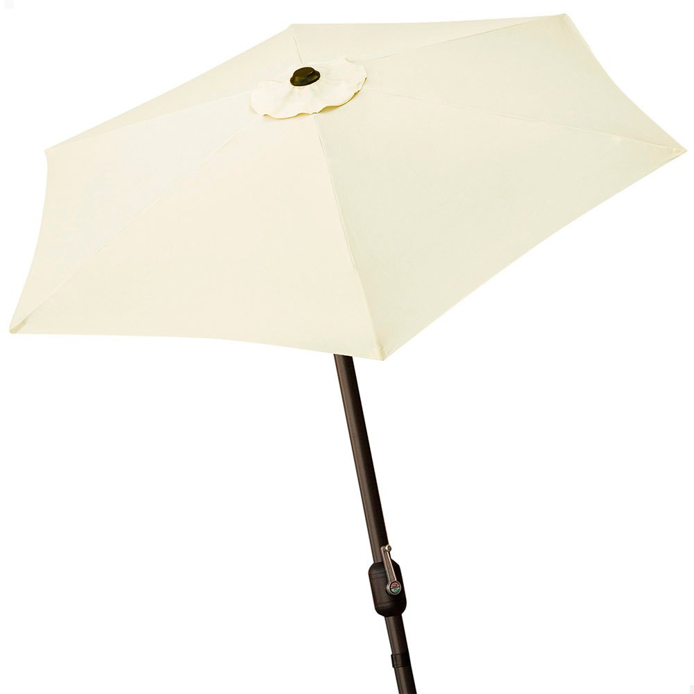 aktive hexagonal parasol 300 cm aluminium pole 48 mm heigth 245 cm blanc