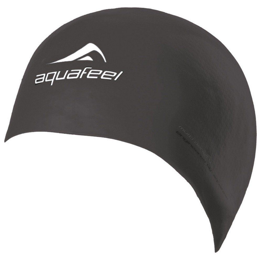 aquafeel silicone swimming cap noir