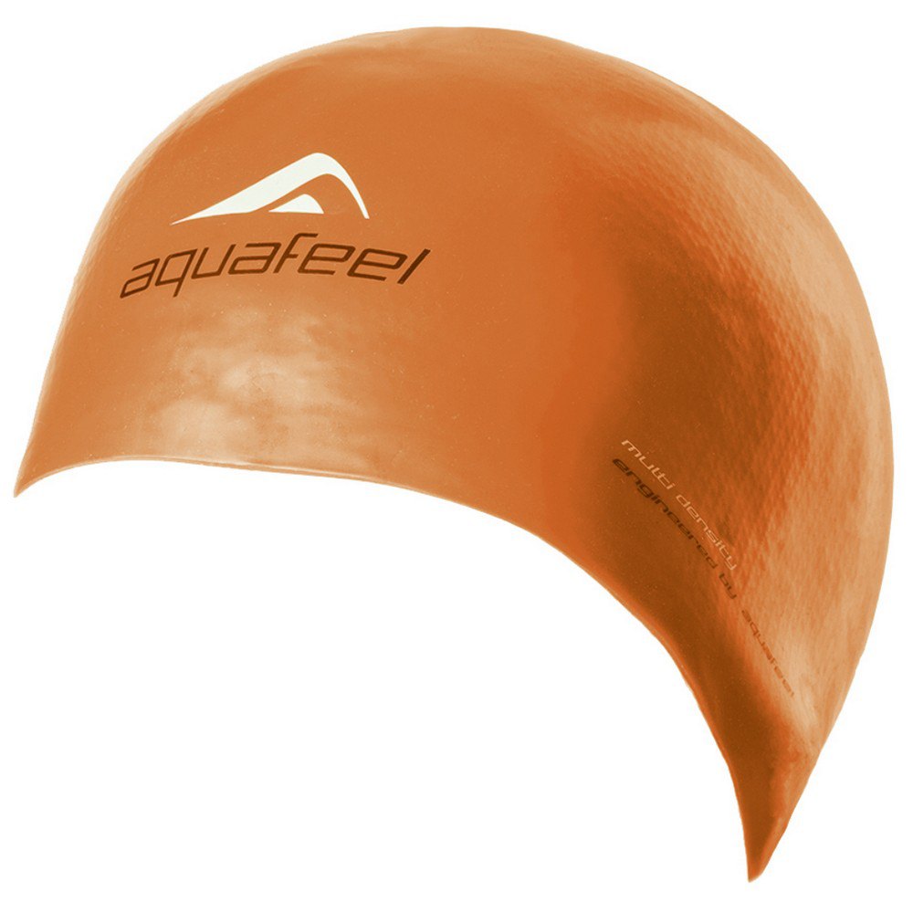 aquafeel silicone swimming cap orange