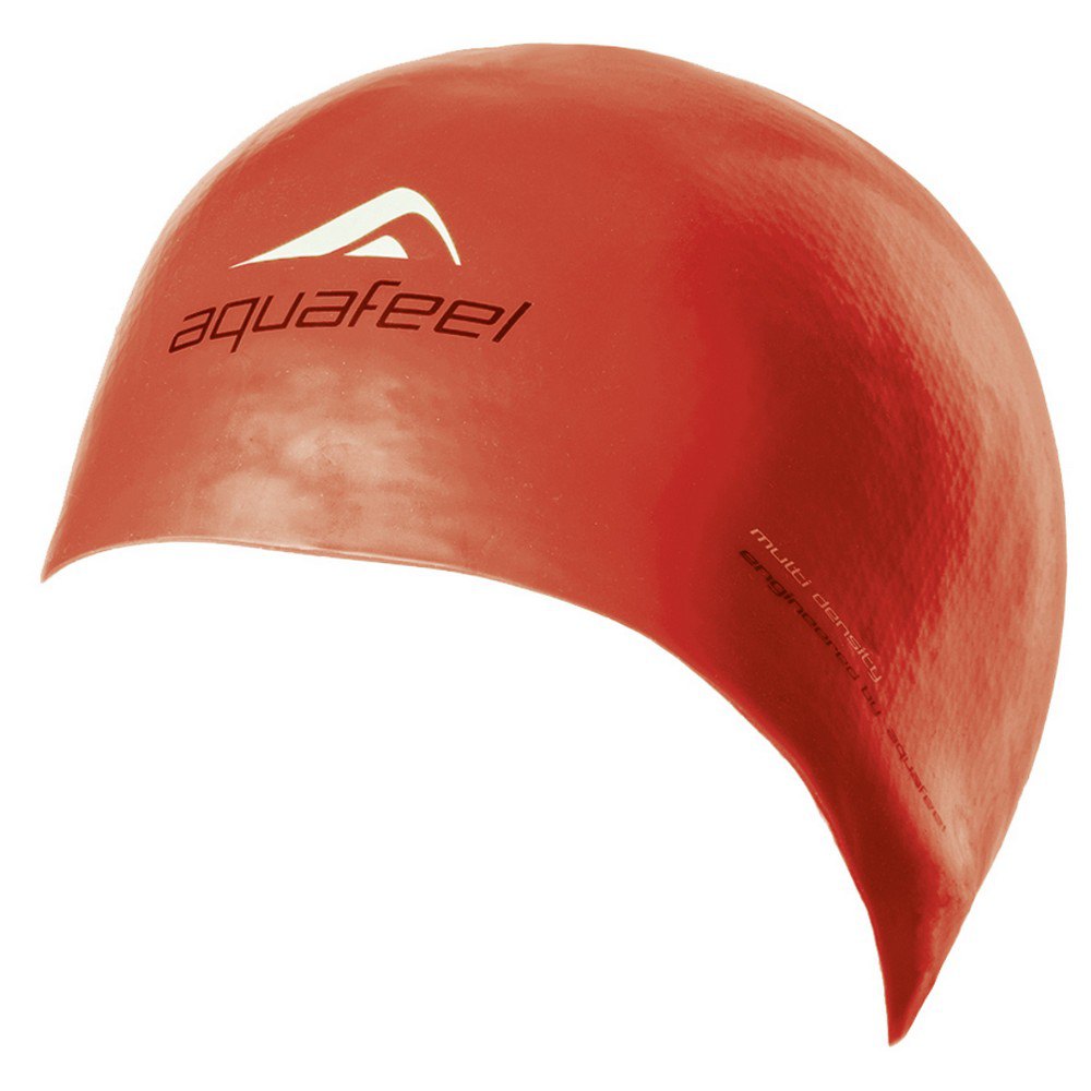 aquafeel silicone swimming cap rouge
