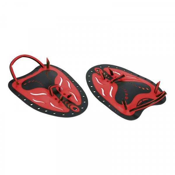 aquafeel swimming paddles 427906 rouge m