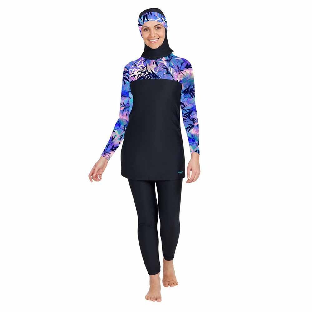 zoggs modesty suit top print swimsuit bleu 38 femme