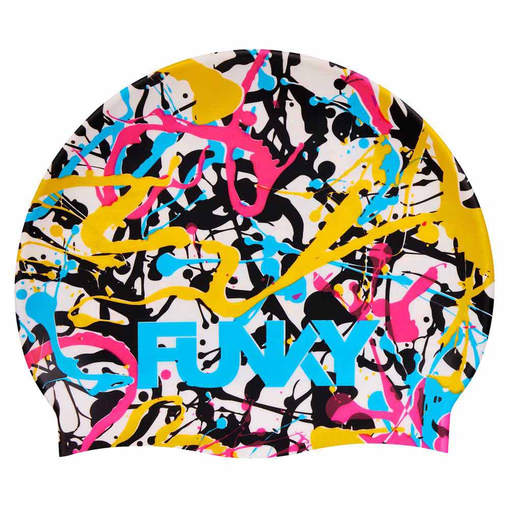 funky trunks silicone messed up swimming cap multicolore
