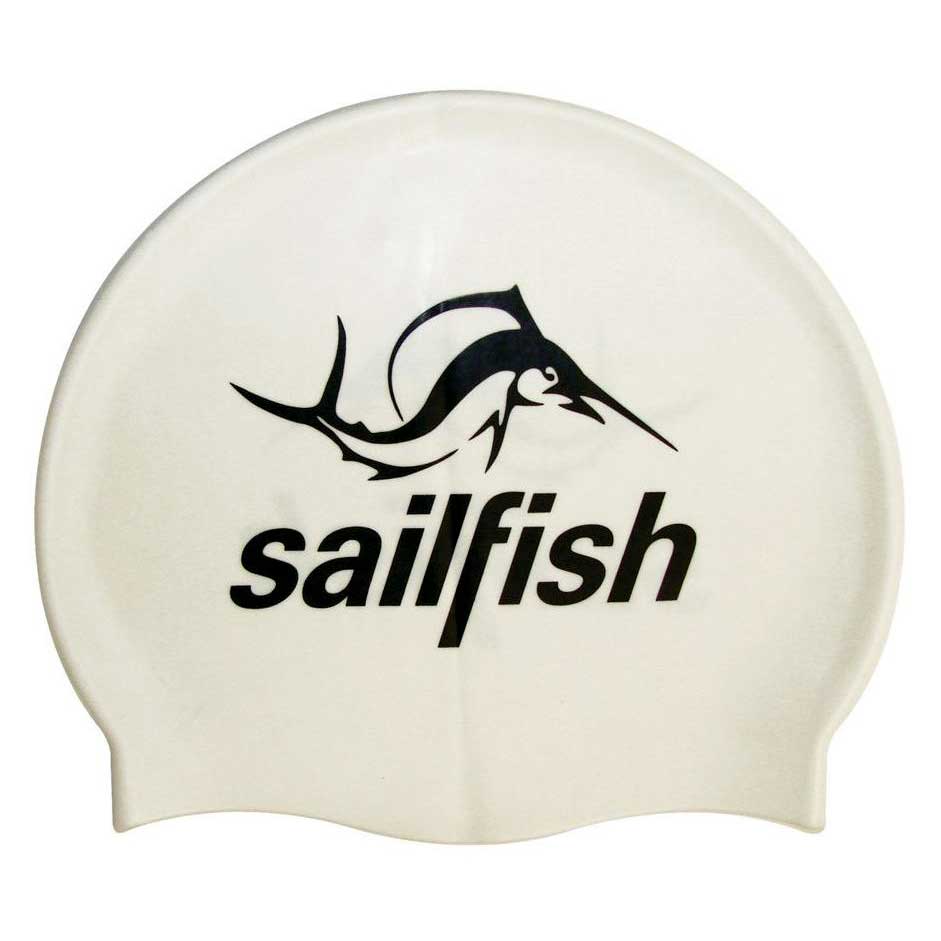 sailfish silicone swimming cap blanc