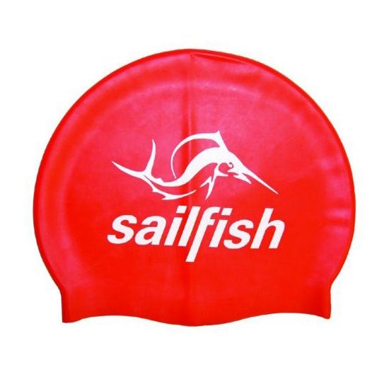 sailfish silicone swimming cap rouge