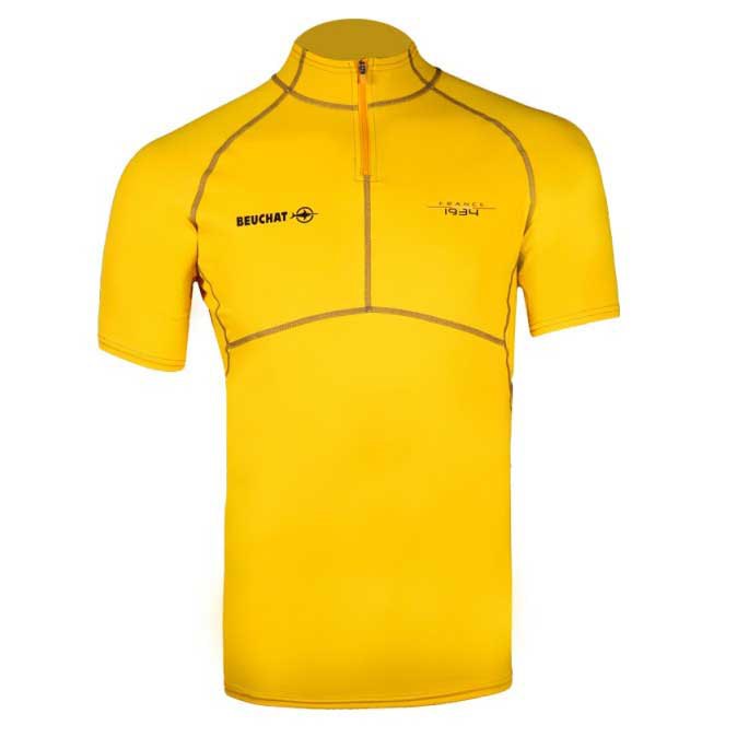 beuchat atoll short sleeve t-shirt jaune xs