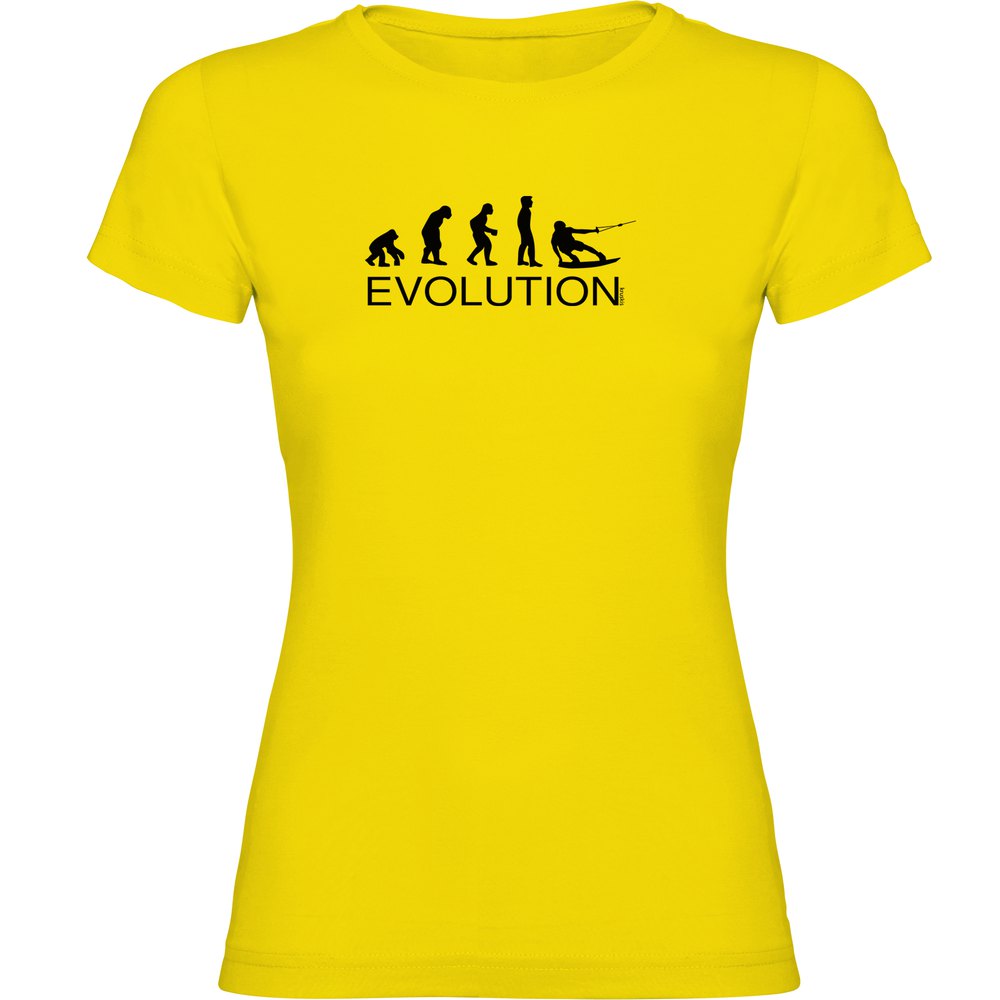 kruskis evolution wake board short sleeve t-shirt jaune m femme