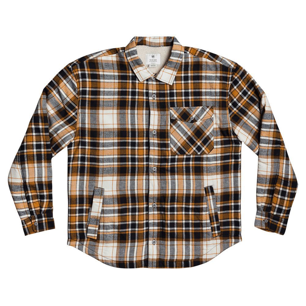 dc shoes over the top long sleeve shirt marron s homme
