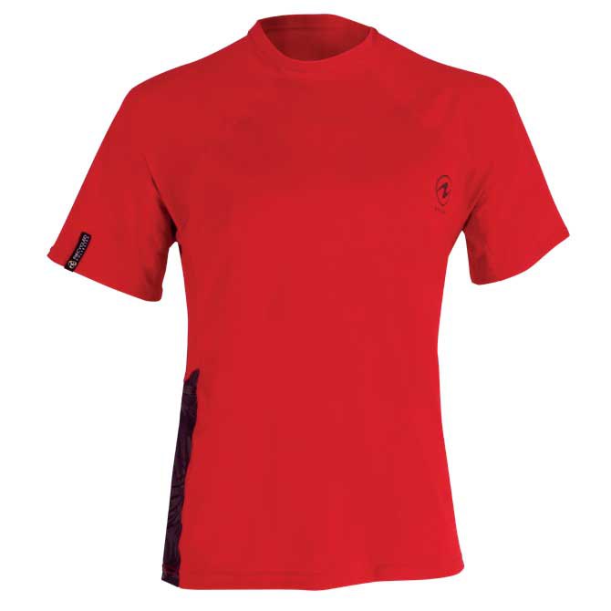 aqualung rash guard xscape short sleeve t-shirt rouge s