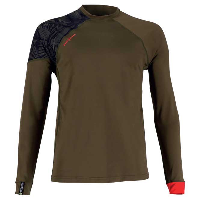 aqualung rash guard xscape long sleeve t-shirt marron m
