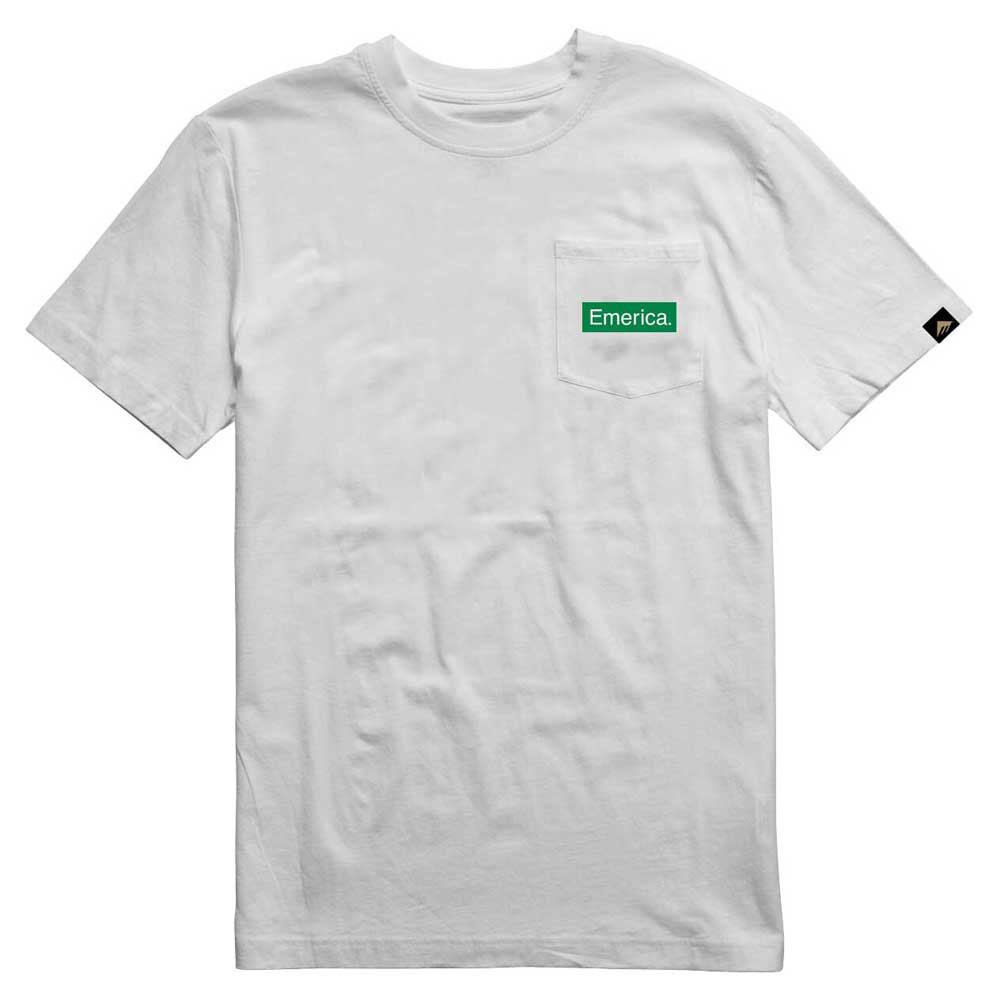 emerica pure triangle pocket short sleeve t-shirt blanc s homme