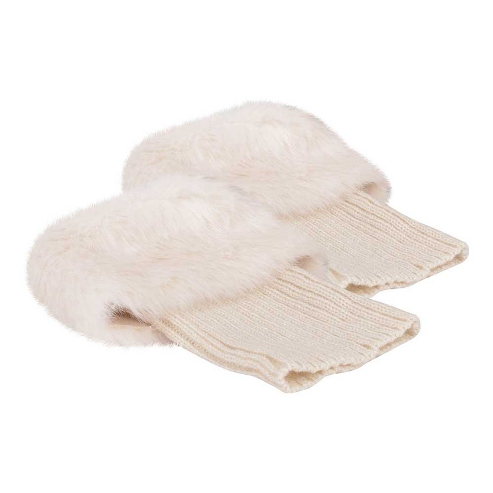 tempish knitted leg warmers beige