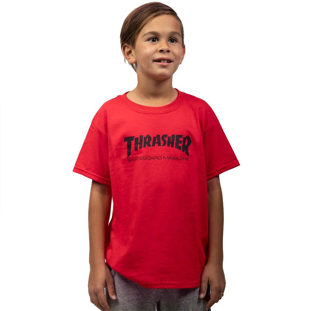 thrasher skate mag youth short sleeve t-shirt rouge xs