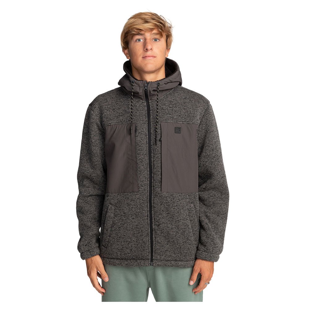 billabong boundary sherpa hoodie fleece gris l homme