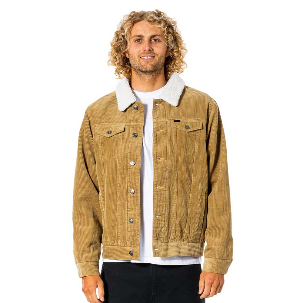rip curl state cord jacket beige 2xl homme