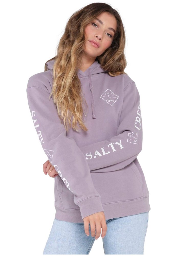 salty crew tippet premium hoodie violet m femme