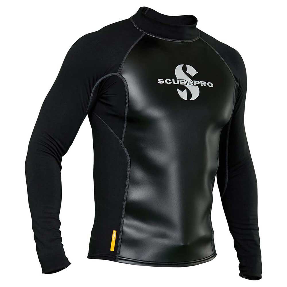 scubapro 1 mm hybrid thermal long sleeve t-shirt noir 2xl
