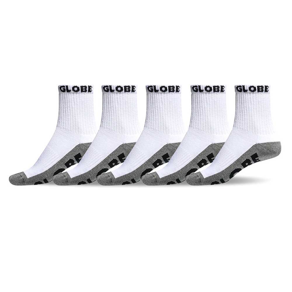 globe youth quarter short socks 5 pairs blanc eu 39-44 1/2