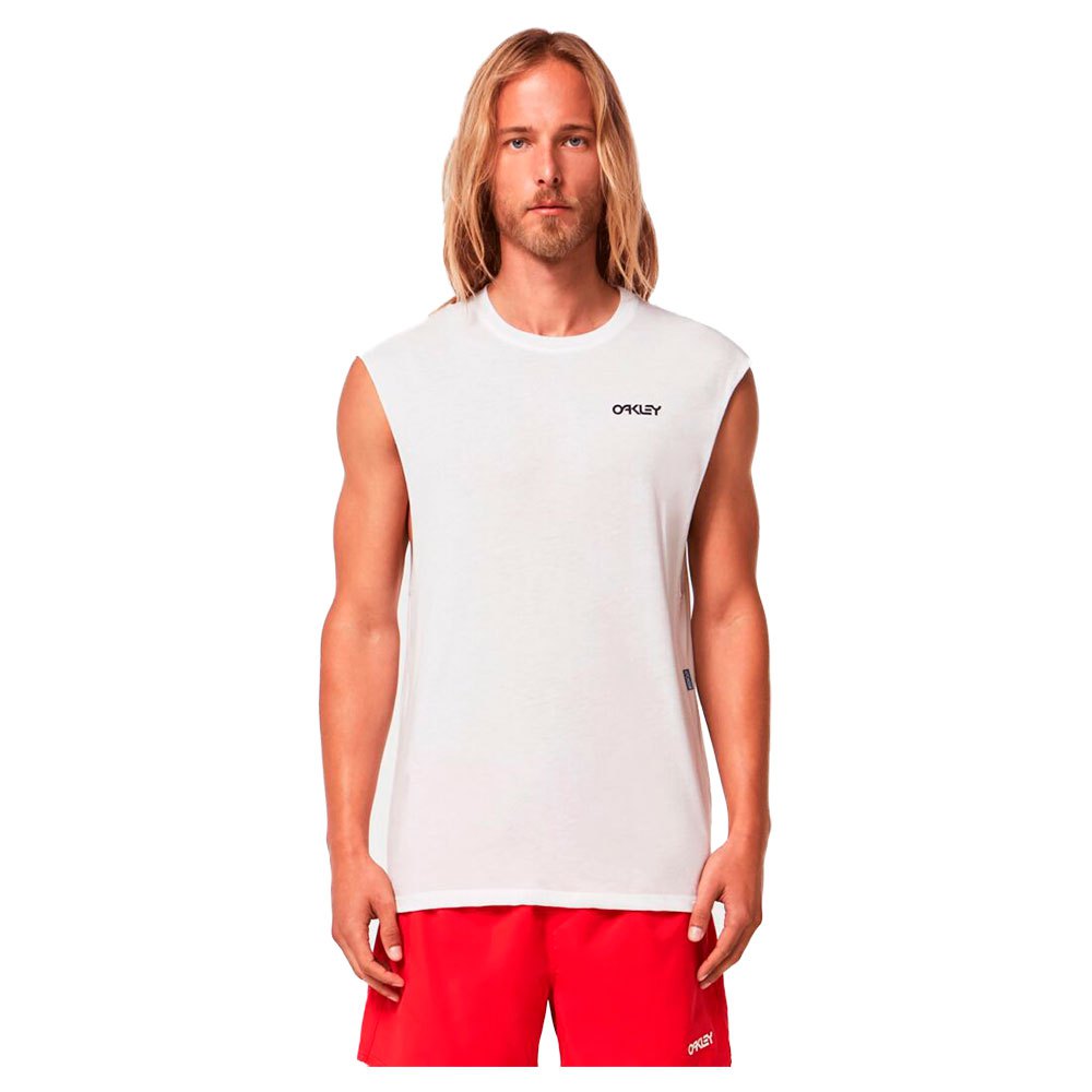 oakley apparel classic b1b sleeveless t-shirt blanc xs homme