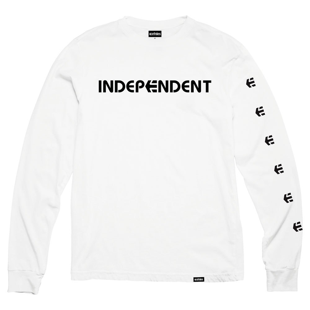 etnies independent long sleeve t-shirt blanc s homme