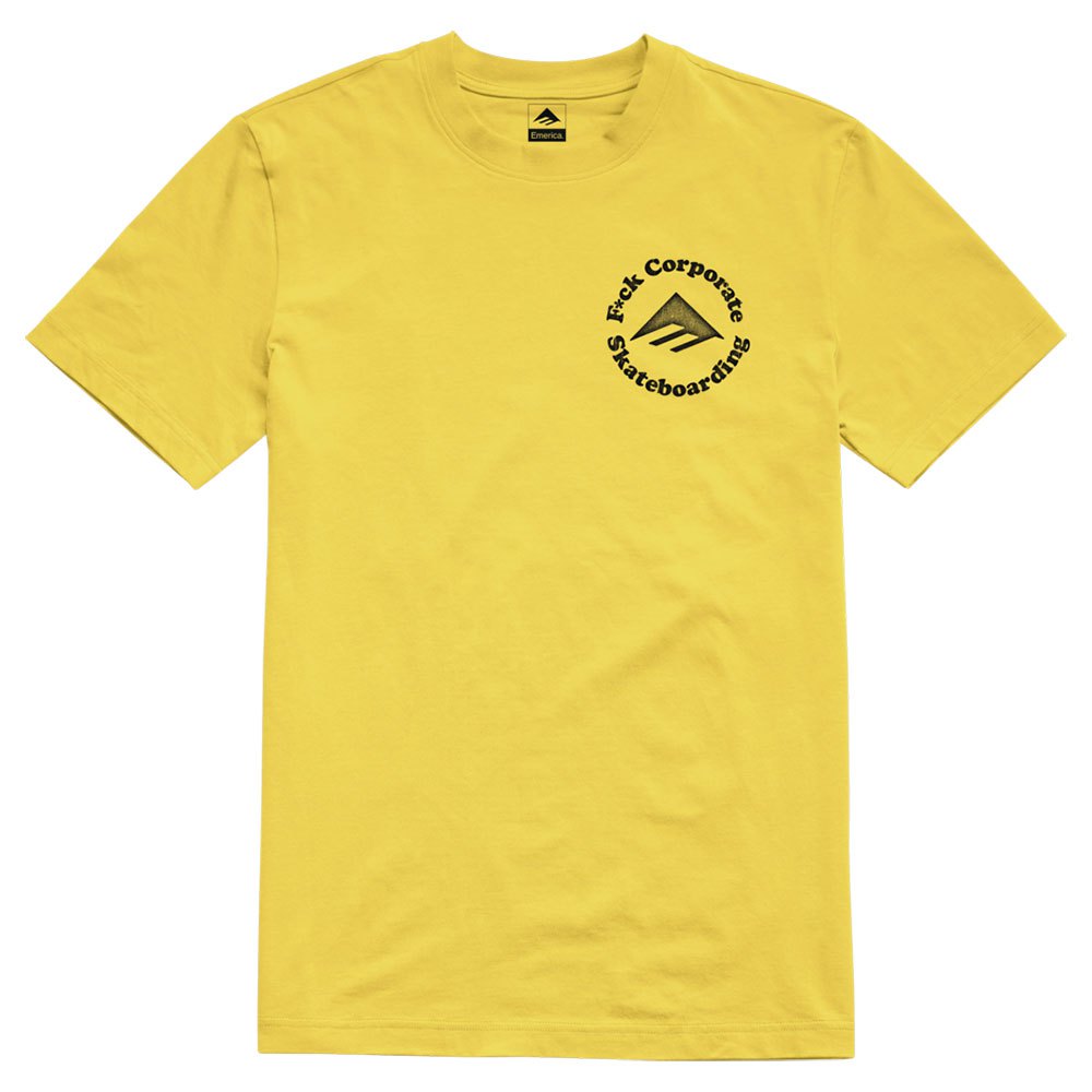 emerica eff corporate 2 short sleeve t-shirt jaune xl homme