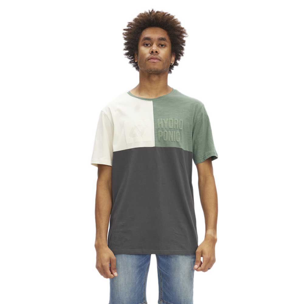 hydroponic dual short sleeve t-shirt vert,gris s homme