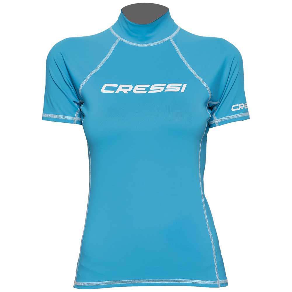 cressi rash guard short sleeve t-shirt woman bleu m
