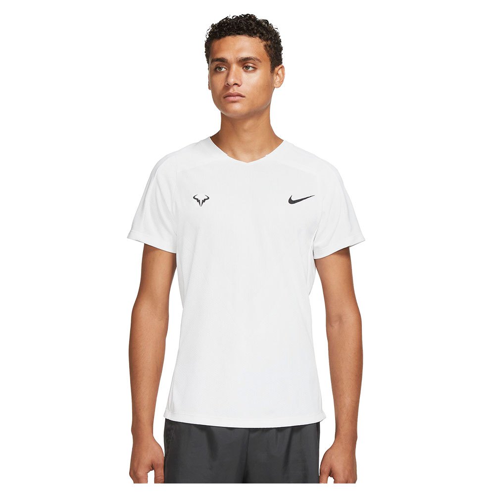 Nike Court Dri Fit Advantage Rafa Short Sleeve T-shirt White 2XL Man