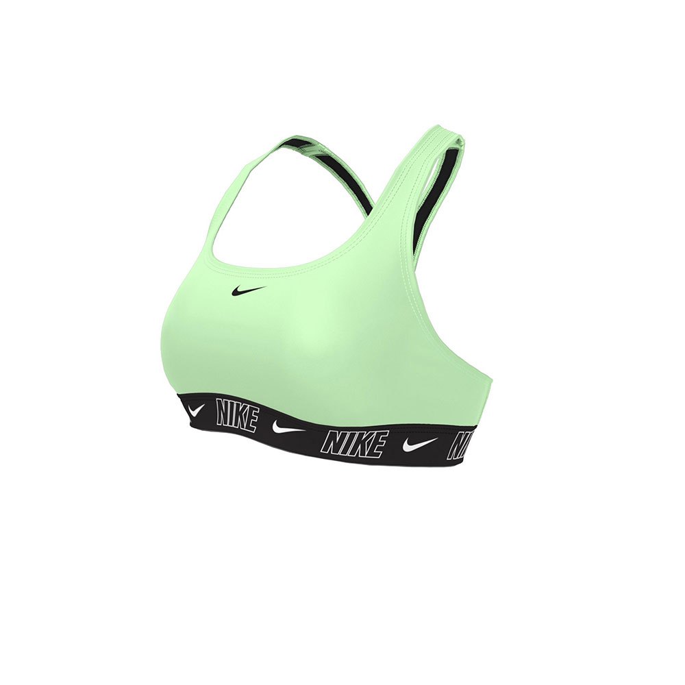 Nike Swim Racerback Fusion Logo Tape Bikini Top Green L Woman