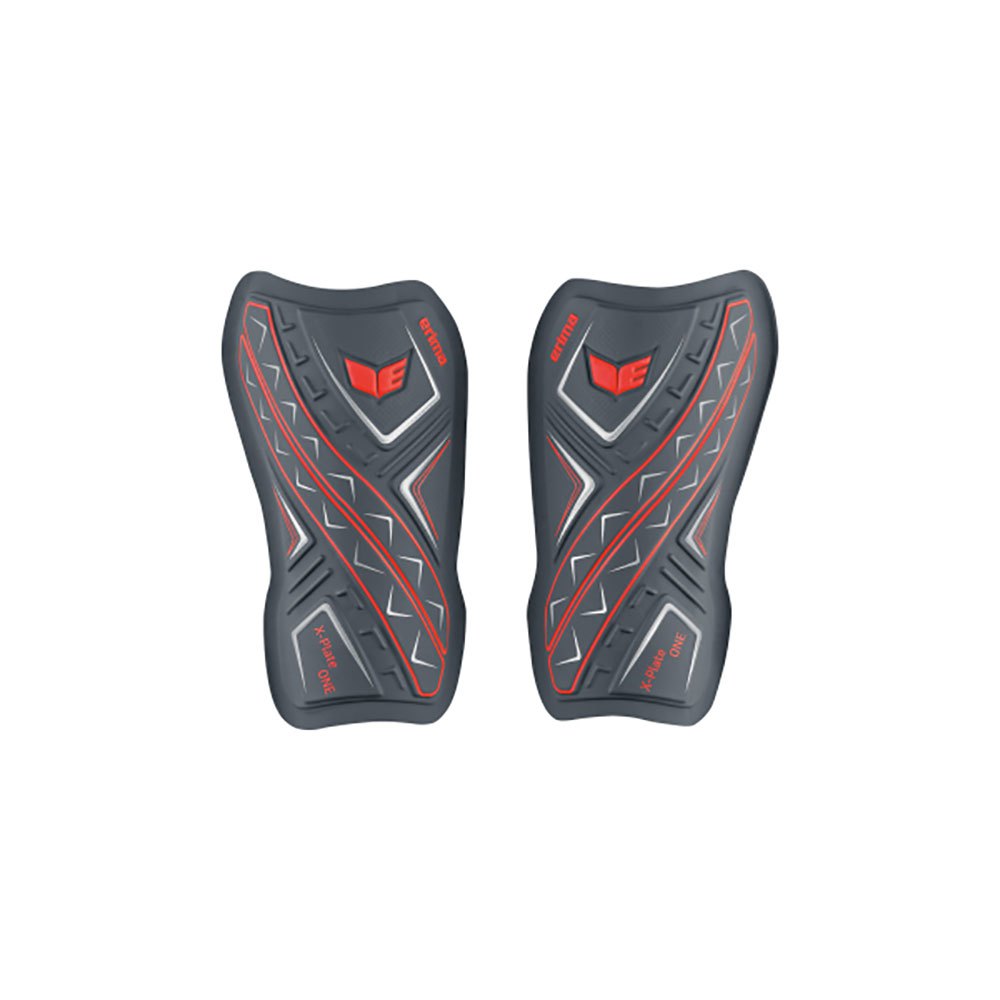 Photos - Shin Guards Erima X-plate One  Grey S 7212202-coolgrey/fierycoral-S 