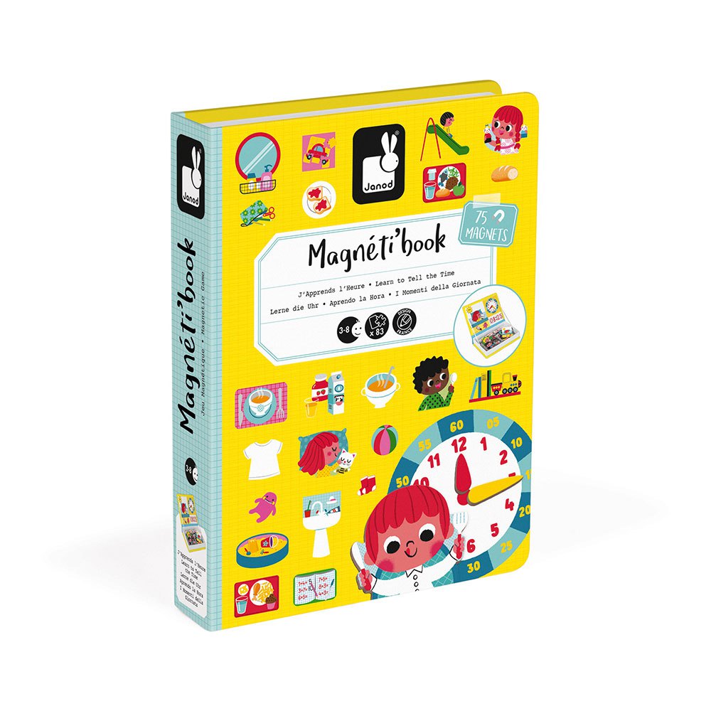 Photos - Educational Toy Janod Learn To Tell The Time Magneti´book Multicolor 3-8 Years J02724 