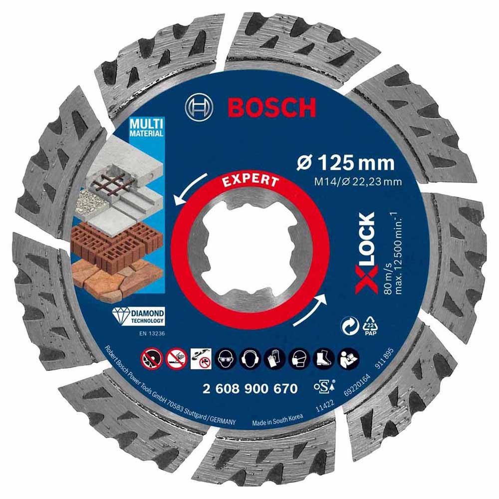 Photos - Cutting Disc Bosch Professional X-lock 125x22.23 Mm Diamond Cut Disc Silver 2608900670 