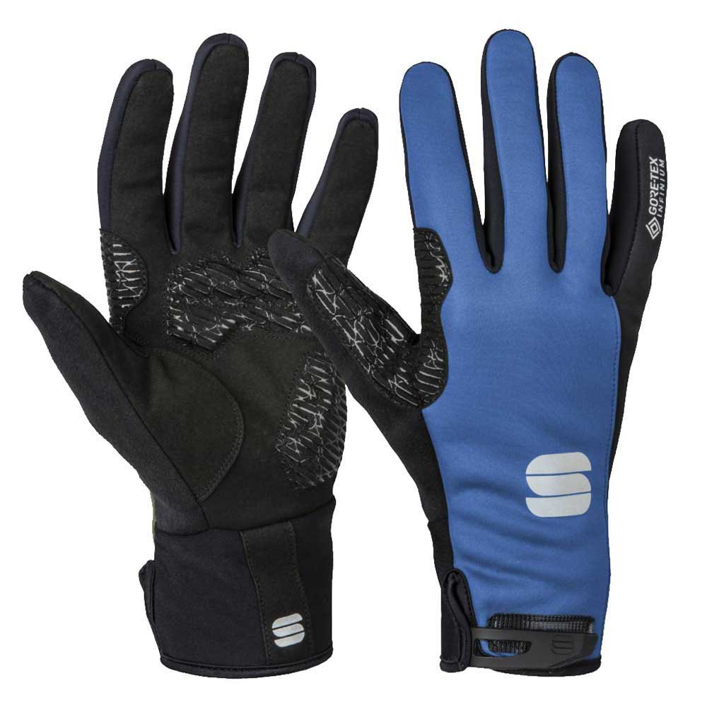 Photos - Cycling Gloves Sportful Essential 2 Windstopper Long Gloves Blue,Black XS Man 