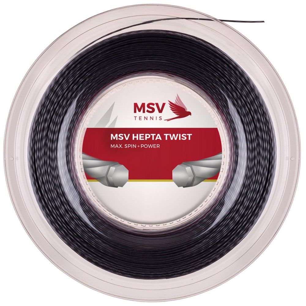 Photos - Tennis / Squash Accessory MSV Tennis Hepta Twist 200 M Tennis Reel String Silver 1.30 mm 