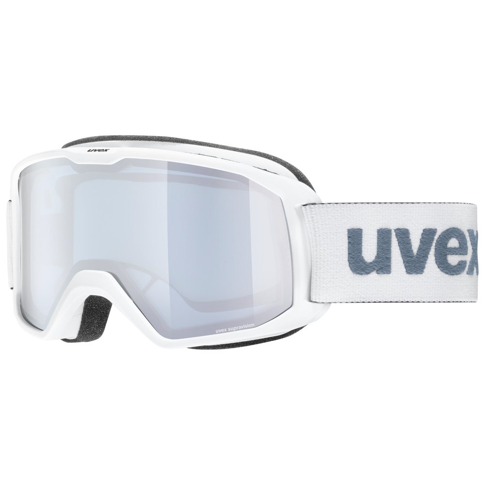 Photos - Ski Goggles UVEX Elemnt Fm  White,Clear Mirror Silver Blue/CAT2 