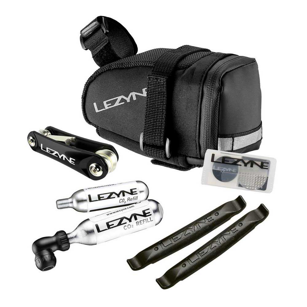 BikeInn Lezyne Medium Caddy Co2 Kit Tool Saddle Bag Black