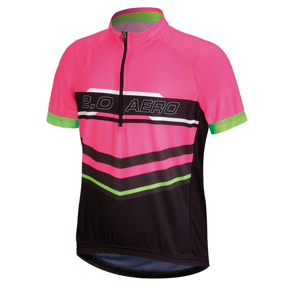BikeInn Bicycle Line Aero 2.0 Short Sleeve Jersey Black,Pink 128 cm Boy